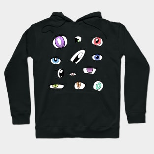 Anime Inspired Eyes Pattern Hoodie